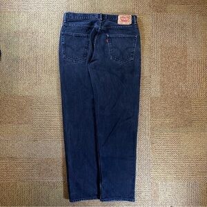 Levi's 550s Men's Black Denim Relaxed Fit Straight Jeans, Zip/Button Mens 36x34